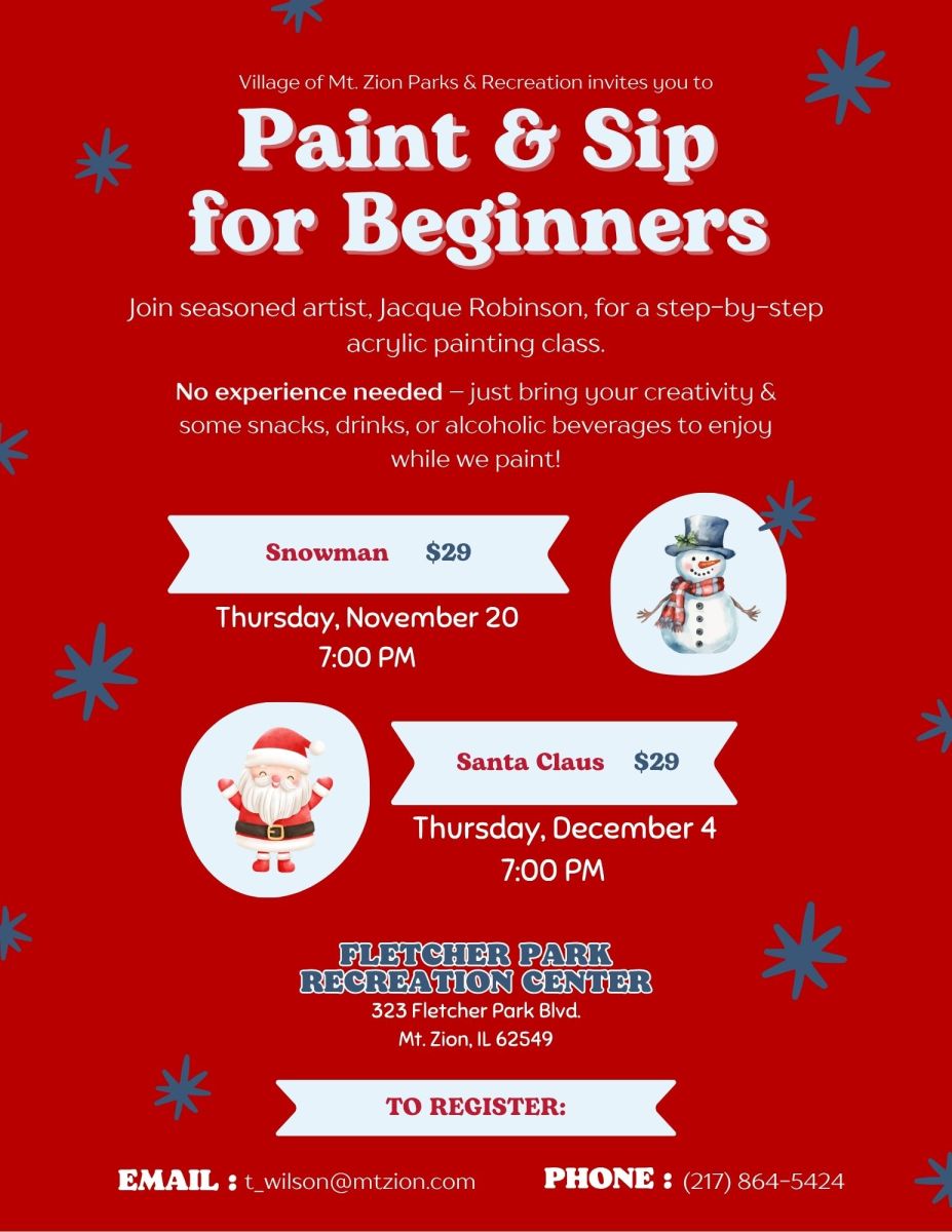 Flyers for November & December Acrylic Painting Classes